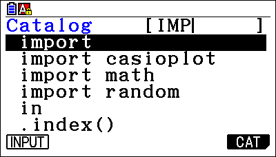 Python機能 | CASIO カラーグラフ関数電卓 fx-CG50