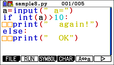 Python機能 | CASIO カラーグラフ関数電卓 fx-CG50