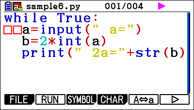 Python機能 | CASIO カラーグラフ関数電卓 fx-CG50